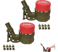 KIEYIQE Air Slam Mortar Launcher, 3D Printing Mortar Launcher Play Set, Press Type Launch Over 20ft/6m High Includes Transmitter × 1 Target × 1 Projectiles × 4, Suitable for All Ages (2pcs)