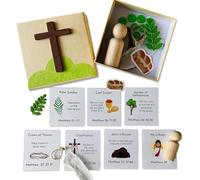 KIEYIQE Holy Week Box | Easter Box Set, Easter Resurrection Scene Decor, Family Easter Holy Week Gift, Holy Week Keepsake Gift, Unique Handmade Family Home Decoration (1pcs)