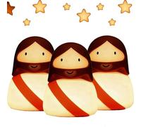 KIEYIQE Jesus Night Light, USB Rechargeable Jesus Tap Light, Rechargeable Bedside Night Lights, Let His Light Guide Your Way, Cute Silicone Touch Control Jesus Nights Lamp for Kid Room Decor (3pcs)