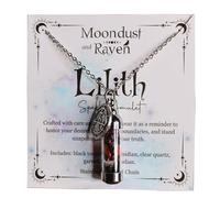 KIEYIQE Lilith Spell Jar Amulet Necklace, Sigil Of Lilith Necklace for Women Men, Pagan Mythology Amulet Jewelry Gift (1pcs)