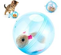 KIEYIQE Self-Rolling Interactive Cat Ball, 360 Rolling Spin Moving Cat Ball Toy, Realistic Animal Automatic Moving Rollings Cat Balls, Automatic Interactive Cats Toys for Indoor Kitty (A)