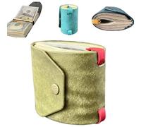 KIEYIQE The Cash Wrap Wallet, Fast Cash Access Money Holder for Cash, Handy Purse Bands with Magnetic Clasp, Small Compact Luxury Pocket Wallet 1 to 99 Bills (Green)