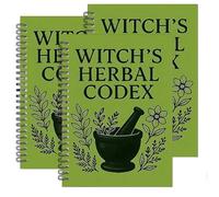 KIEYIQE The Enchanted Herbalist's Notebook - Witch's Herbal Codex, Spiral Beginner Witches And Herbal Spell Book, A5 Witchcraft Herbalism Learning Journal, Comprehensive Herbal Remedies Guide (3pcs)