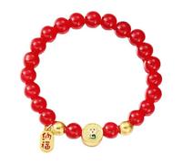 KIFEDSLJ 2025 New Year of Snake Beaded Bracelets Elastic Crystal Beads Chinese Zodiac Animal Snake Lucky Charm Bracelet for Women Amulet Jewelry, elastic, Crystal, crystal