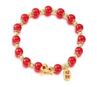 KIFEDSLJ 2025 New Year of Snake Beaded Bracelets Elastic Crystal Beads Chinese Zodiac Animal Snake Lucky Charm Bracelet for Women Amulet Jewelry, elastic, Crystal, crystal