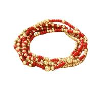 KIFEDSLJ Bohemia Multilayer Beaded Stackable Bracelets Set Surfer Heishi Colorful Beads Gold Beaded Stretch Bracelets for Women Vaction Jewelry, elastic, beaded, no gem