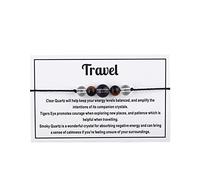 KIFEDSLJ Chakra Healing Crystal Bracelet Natural Gemstone Yoga Reiki Chakra Stone Beads Braided Rope Bracelet with Wish Card for Women Men Meditation Lucky Anxiety Relief Jewelry,Crystal Rope,Crystal
