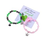 KIFEDSLJ Crystal Beaded Crown Witch Hat Charm Bracelet Matching Couple Friendship Bracelets for Women Jewelry, elastic, Crystal, crystal