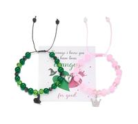 KIFEDSLJ Crystal Beaded Crown Witch Hat Charm Bracelet Matching Couple Friendship Bracelets for Women Jewelry, elastic, Crystal, crystal