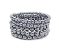 KIFEDSLJ Multilayer Imitition Pearl Bracelet Colorful Pearl Beads Stretch Bracelets for Women Bridal Dancing Party Jewelry, elastic, Imitition Pearl, no gem