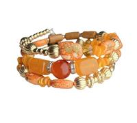 KIFEDSLJ Multilayer Irregular Agate Beads Charm Bracelets Boho Vintage Yoga Turquoise Bangles for Women Jewelry, diameter:8cm, Stone, no gem