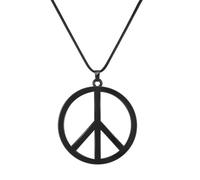 KIFEDSLJ Peace Sign Pendant Necklace Metal 1960s 1970s Hippie Necklace for Women Men Dressing Party Accessories, Metal, No Gemstone
