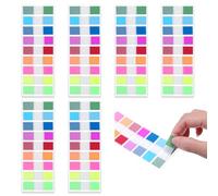 Kifmurase 1080 Pcs Transparent Sticky Notes Page Tabs 6 Pads Colored Annotation Page Post Tab Notes Markers Tab, Sticky Pop Up Index Book Tabs for Reading Book Bookmarks Office Supplies