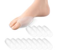 Kifmurase 12 Pcs Clear Gel Bunion Cushion Protector, Bunion Pads Gel Shield Cushion Corrector, Soft Bunion Relief Guards with Separator for Realigning Big Toe Relieve Pain in Big Toe Joint Bunion Pain