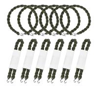 Kifmurase 12 Pcs Military Elastic Boot Bands, Green Boot Straps for a Neat and Ideal Fit Military Boots Bands Leg Straps with Metal Hooks for Army Navy Outdoors Sports