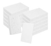 Kifmurase 12 Pcs White Dishwashing Sponges, Super Water Absorption Reusable Natural Cellulose Sponges Cleaning Scrub Sponge for Washing Dishes DIY Craft No Damage to Tableware or Pots