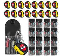 Kifmurase 16 Pcs Mini Screwdriver Keychain Tape Measure Keychains Set Bulk for Men Party Favors Tools Birthday Father Gifts