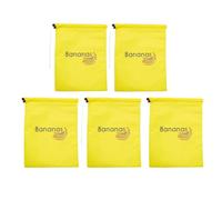 KIFSDLF 1/2/3/5Pcs Yellow Banana Storage Bags Insulated Fruit Vegetable Fresh-Keep Bundle Pocket Drawstring Preserve Bag(Yellow 5pc)