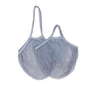 KIFSDLF 1 Piece Portable Reusable Shopping Bag Fruit and Vegetable wash Cotton mesh Rope Organic Finishing Handbag(Color 07,S-39X35X10 CM)