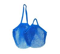KIFSDLF 1 Piece Portable Reusable Shopping Bag Fruit and Vegetable wash Cotton mesh Rope Organic Finishing Handbag(Color 06,L-39X35X25 CM)