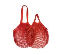 KIFSDLF 1 Piece Portable Reusable Shopping Bag Fruit and Vegetable wash Cotton mesh Rope Organic Finishing Handbag(Color 11,L-39X35X25 CM)