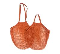 KIFSDLF 1 Piece Portable Reusable Shopping Bag Fruit and Vegetable wash Cotton mesh Rope Organic Finishing Handbag(Color 08,L-39X35X25 CM)