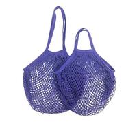 KIFSDLF 1 Piece Portable Reusable Shopping Bag Fruit and Vegetable wash Cotton mesh Rope Organic Finishing Handbag(Color 05,L-39X35X25 CM)