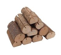 KIFSDLF 10pcs Wooden Place Name Card Holder Natural Folder Rustic Wood Table Stand Photos Menu Clip Wedding Party Decoration