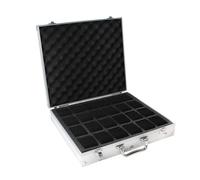 KIFSDLF 24 Girds Watch Box Aluminum Alloy Produc Pattern Storage Clock Box Collection Display Boxes(GC16-24 Slots White)