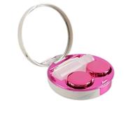 KIFSDLF Cute Round Marble Eyes Care Container Classic Mirror Travel Glasses Lens Case Kit Holder for Contact Lenses(Red)