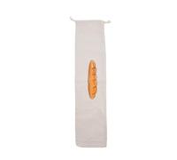 KIFSDLF Linen Bread Bag Reusable Portable French Baguette Toast-Pull Cotton Bunched-Mouth Creative Snack Storage(Baguette)