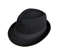 KIFSDLF Men British Felt Jazz Hats Unisex Bucket Hat Wool Autumn Winter Gentlemen Wedding Party Magic Caps for Beach Party Outdoor(Black)