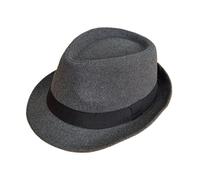 KIFSDLF Men British Felt Jazz Hats Unisex Bucket Hat Wool Autumn Winter Gentlemen Wedding Party Magic Caps for Beach Party Outdoor(Grey)