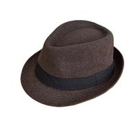 KIFSDLF Men British Felt Jazz Hats Unisex Bucket Hat Wool Autumn Winter Gentlemen Wedding Party Magic Caps for Beach Party Outdoor(Brown)