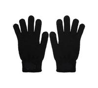 KIFSDLF Outdoor Thicken Gloves Men Autumn Winter Warm Windproof Knitted Touch Screen Five Fingers Riding Fleece Thermal Sports(Black)