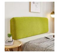 KIFSDLF Plaid on Bedhead Cover Bed Head Protective Fitted Sheet Headboard Quilted Cotton Pad Elastic Bedding Set(Bright green,W180 x H60cm)