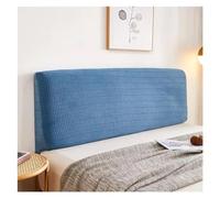 KIFSDLF Plaid on Bedhead Cover Bed Head Protective Fitted Sheet Headboard Quilted Cotton Pad Elastic Bedding Set(Water blue,W150 x H60cm)