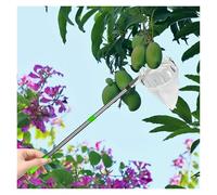 KIFSDLF Stainless Steel 4M Telescoping Fruit Picker Pole With Storage Bag High Tree Orchard Garden Picking Tool Suitable for Home, Orchard, Farm and Garden