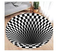 KIFSDLF Vortex Optical Illusion Round Rug,Non-Slip Area Carpet for Living Room, Bedroom, Short Plush Swirl Floor Mat Decor for Bedroom Living Room(Color9,Diameter 140cm(55in))