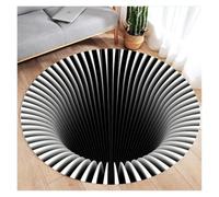 KIFSDLF Vortex Optical Illusion Round Rug,Non-Slip Area Carpet for Living Room, Bedroom, Short Plush Swirl Floor Mat Decor for Bedroom Living Room(Color6,Diameter 120cm(47in))