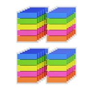 KIFZM Index Markers, 5 Colours, Repositionable Adhesive Film Flags, Basic Index Tabs, Page Markers for Highlighting Information in Contracts, Books or Files (Pack of 3000 Square)