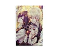 KIGAESH Anime Poster Tokyo Ghoul Touka Kirishima & Ken Kaneki Wall Art Canvas Aesthetic Decoration Living Room Bedroom 20x30inch(50x75cm) Unframe-style