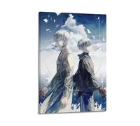 KIGAESH Tokyo Ghoul Poster Kaneki Ken&Touka Kirishima Wall Art Canvas Aesthetic Decoration Living Room Bedroom 08x12inch(20x30cm) Frame-style