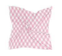 Kigai Square Scarf Pink Gingham Silk Feeling Bandanas for Women Scarves and Wraps Head Scarfs Neckerchief for Spring/Summer/Fall/Winter 23.6 Inch