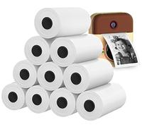 kigauru10 Rolls Print Camera Paper, Camera Print Paper Compatible with Kidizoom Print Camera Refill/VTech/Dragon Touch, 2.2x1 Inch Printing Paper Rolls for More Kids Instant Camera