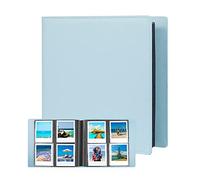 kigauru192 Pockets Photo Album for Fujifilm Instax Wide 300 Camera, Polaroid 600 i-Type Film Album, Extra Large Picture Albums for Polaroid Now OneStep2 OneStep+ Instant Camera, POP Lab Print Camera (Blue)