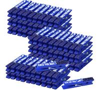 Kigeli 120 Pcs Spirit Clips Cheer Pins Decoration Cheerleader Gifts Clothes Pins for Backpacks Competition Glittered for Team Cheer Gifts Stuff Supplies Party Favors Accessories Bulk(Blue)