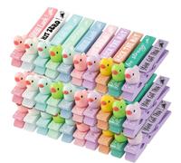 Kigeli 30 Pcs Spirit Clips Cheer Pins Cheerleader Gifts Clothes Pins for Backpacks Competition Glittered for Team Cheer Gifts Stuff Supplies Party Favors Accessories Bulk(Macarons,Duck)