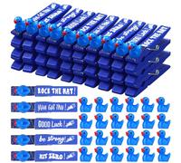 Kigeli 30 Pcs Spirit Clips Cheer Pins Cheerleader Gifts Clothes Pins for Backpacks Competition Glittered for Team Cheer Gifts Stuff Supplies Party Favors Accessories Bulk(Blue,Duck)