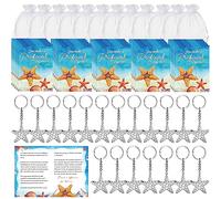 Kigeli 40 Set Starfish Story Gifts Bulk Employee Appreciation Gift You Make a Profound Difference Greeting Cards & Keychain for Thank You Employees Staff Teacher Nurse Coworker Volunteers(Silver)